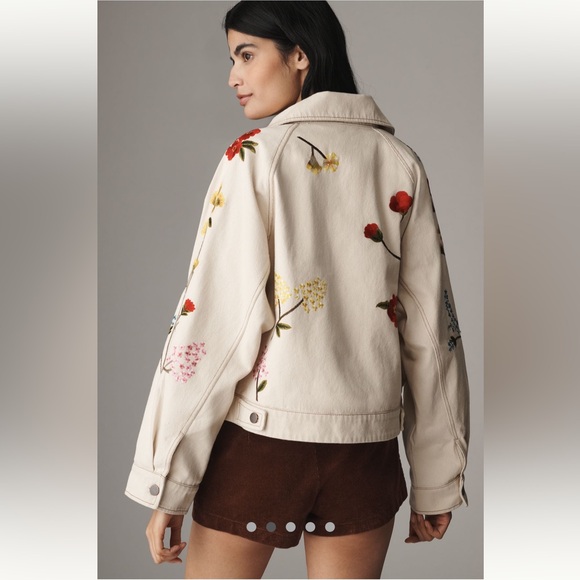 RARE!!!! Anthropologie NWT Floral Embroidered Jacket size S. - Picture 4 of 9
